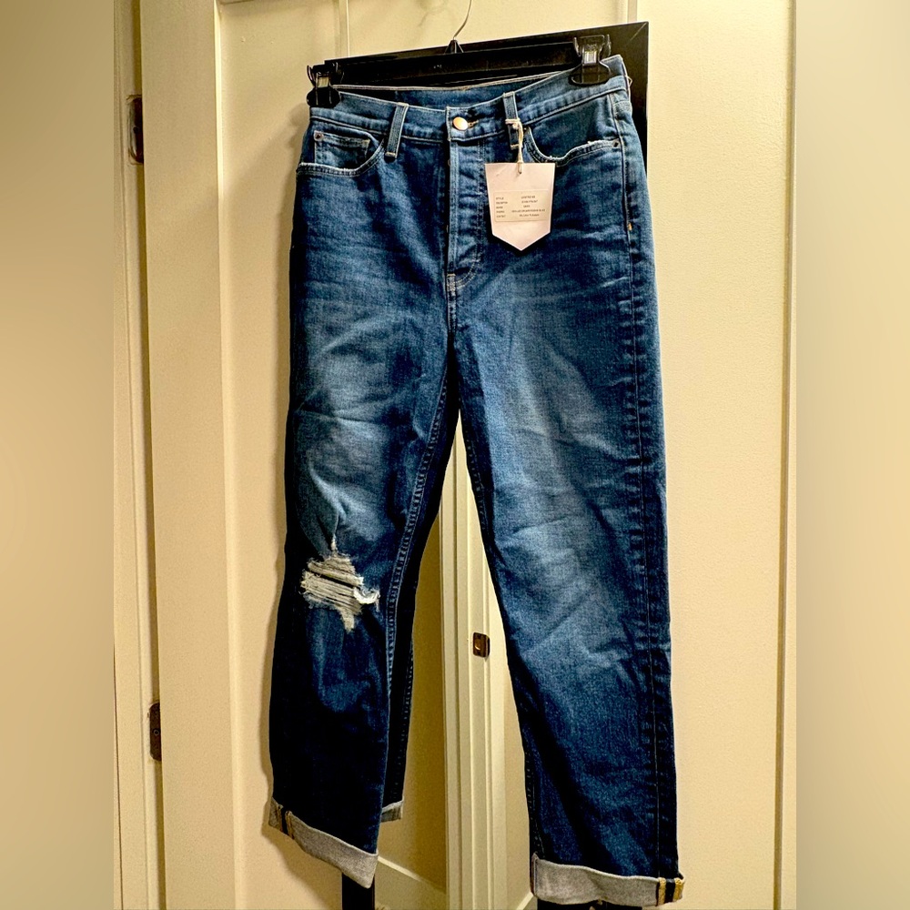 RE/DONE women’s cropped jeans with cuffs. NWT